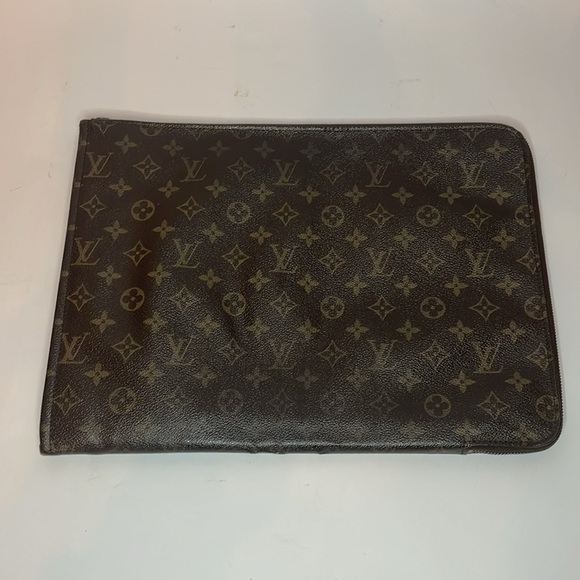 Louis Vuitton Pouch Document Holder 1988 Louis Vuitton Clutch LV Monogram Bag 🔥 - Picture 2 of 13